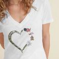 Heart Coast Guard Wife Coast Guard Graduation Wife USCG Wife Women's Jersey Short Sleeve Deep V-Neck Tshirt
