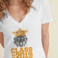 High School King Graduation Shirt Class Of 2019 Seniors Women's Jersey Short Sleeve Deep V-Neck Tshirt