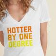 Hotter By One Degree Graduation Shirt College Major Graduate Women's Jersey Short Sleeve Deep V-Neck Tshirt