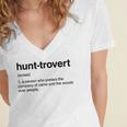 Hunt-Trovert Hunting Camo Woods Introvert Women's Jersey Short Sleeve Deep V-Neck Tshirt Hunt-Trovert Hunting Camo Woods Introvert Women's Jersey Short Sleeve Deep V-Neck Tshirt
