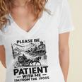 I'm From The 1900s Please Be Patient With Me Women's Jersey Short Sleeve Deep V-Neck Tshirt