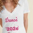 I'm A Dance Senior Mom 2026 Of Course I'm Crying Graduation Women's Jersey Short Sleeve Deep V-Neck Tshirt
