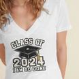 I'm Done With Class Of 2024 Graduation Done Class Of 2024 Women's Jersey Short Sleeve Deep V-Neck Tshirt