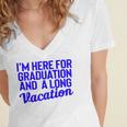I'm Here For Graduation School Class Senior 2024 Women's Jersey Short Sleeve Deep V-Neck Tshirt
