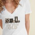 I’m This Old Retro Tech Nostalgia For 70s 80s Premium Tri-Blend Women's Jersey Short Sleeve Deep V-Neck Tshirt