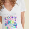 I'm A Toddler I Have No Ideas Retro Vintage 90s Nostalgia Women's Jersey Short Sleeve Deep V-Neck Tshirt