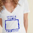 Interactive Preschool GraduationShirt Women's Jersey Short Sleeve Deep V-Neck Tshirt