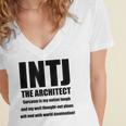 INTJ Architect Personality Introvert Sarcastic Women's Jersey Short Sleeve Deep V-Neck Tshirt