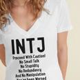 INTJ Rules Architect Personality Type Introvert Women's Jersey Short Sleeve Deep V-Neck Tshirt