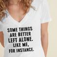 Introvert Antisocial Some Things Are Better Left Alone Women's Jersey Short Sleeve Deep V-Neck Tshirt Introvert Antisocial Some Things Are Better Left Alone Women's Jersey Short Sleeve Deep V-Neck Tshirt