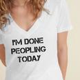 Introvert Design For Introverted Men And Women Women's Jersey Short Sleeve Deep V-Neck Tshirt