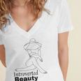 Introvert Health Aware Acceptance Beauty Art Women's Jersey Short Sleeve Deep V-Neck Tshirt Introvert Health Aware Acceptance Beauty Art Women's Jersey Short Sleeve Deep V-Neck Tshirt