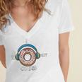 Introvert Music Lover Donuts Sarcastic Women's Jersey Short Sleeve Deep V-Neck Tshirt Introvert Music Lover Donuts Sarcastic Women's Jersey Short Sleeve Deep V-Neck Tshirt