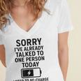 Introvert Sorry I’Ve Already Talked To One Person Today Women's Jersey Short Sleeve Deep V-Neck Tshirt Introvert Sorry I’Ve Already Talked To One Person Today Women's Jersey Short Sleeve Deep V-Neck Tshirt
