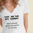 Introvert “You Read My Shirt” Tee T-Shirt Women's Jersey Short Sleeve Deep V-Neck Tshirt Introvert “You Read My Shirt” Tee T-Shirt Women's Jersey Short Sleeve Deep V-Neck Tshirt