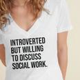 Introverted Caseworker Social Work Introvert Women's Jersey Short Sleeve Deep V-Neck Tshirt Introverted Caseworker Social Work Introvert Women's Jersey Short Sleeve Deep V-Neck Tshirt