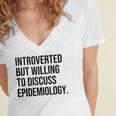 Introverted Epidemiologist Epidemiology Introvert Women's Jersey Short Sleeve Deep V-Neck Tshirt Introverted Epidemiologist Epidemiology Introvert Women's Jersey Short Sleeve Deep V-Neck Tshirt