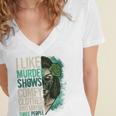 Introverted Murder Shows True Crime Lovers Introvert Women's Jersey Short Sleeve Deep V-Neck Tshirt Introverted Murder Shows True Crime Lovers Introvert Women's Jersey Short Sleeve Deep V-Neck Tshirt