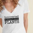 Introverted But Willing To Discuss Plants Cool & Women's Jersey Short Sleeve Deep V-Neck Tshirt Introverted But Willing To Discuss Plants Cool & Women's Jersey Short Sleeve Deep V-Neck Tshirt