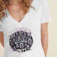 Introverts Unite Quirky Solitude Women's Jersey Short Sleeve Deep V-Neck Tshirt
