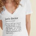 Juris Doctor Definition Law School Graduation Women's Jersey Short Sleeve Deep V-Neck Tshirt