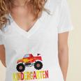 I Just Crushed Kindergarten Monster Graduation Shirt Women's Jersey Short Sleeve Deep V-Neck Tshirt