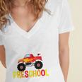 I Just Crushed Preschool Monster Graduation Pre-K Shirt Women's Jersey Short Sleeve Deep V-Neck Tshirt