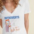 We Just Text Introvert For Quiet People Raglan Baseball Tee Women's Jersey Short Sleeve Deep V-Neck Tshirt We Just Text Introvert For Quiet People Raglan Baseball Tee Women's Jersey Short Sleeve Deep V-Neck Tshirt