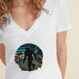 Just Me And My Yeti Retro Sunset Mountain Hiking Introvert Women's Jersey Short Sleeve Deep V-Neck Tshirt Just Me And My Yeti Retro Sunset Mountain Hiking Introvert Women's Jersey Short Sleeve Deep V-Neck Tshirt
