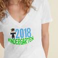 Kids 2018 Kindergarten Graduation Women's Jersey Short Sleeve Deep V-Neck Tshirt