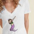 Kids Class Of 2029 Shirt Graduation Dabbing Mermaid Shirt Women's Jersey Short Sleeve Deep V-Neck Tshirt