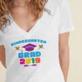 Kids Kindergarten Grad 2019 Graduation T-Shirt Women's Jersey Short Sleeve Deep V-Neck Tshirt