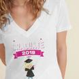 Kids Kindergarten Graduate 2018 Graduation Girls Women's Jersey Short Sleeve Deep V-Neck Tshirt