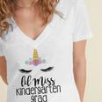 Kids Lil Miss Kindergarten Grad Shirt Graduation Shirts 2018 Women's Jersey Short Sleeve Deep V-Neck Tshirt