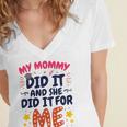 Kids My Mommy Did It Graduation Mom Graduate Women's Jersey Short Sleeve Deep V-Neck Tshirt