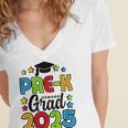 Kids Pre-K Grad 2025 Preschool Prek Graduation Women's Jersey Short Sleeve Deep V-Neck Tshirt