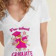 Kids Preschool Graduate 2018 Graduation Pre-K Women's Jersey Short Sleeve Deep V-Neck Tshirt