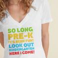 Kids So Long PRE-K It's Been Fun Shirt Boy Girl Graduation Women's Jersey Short Sleeve Deep V-Neck Tshirt