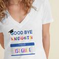 Kindergarten To 1st Grade GraduationShirt Women's Jersey Short Sleeve Deep V-Neck Tshirt