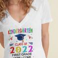 Kindergarten Graduation Class Of 2022 1st Grade Here I Come Women's Jersey Short Sleeve Deep V-Neck Tshirt