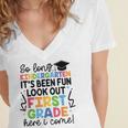 Kindergarten Graduation Graduate 1st Grade Here I Come Kids Women's Jersey Short Sleeve Deep V-Neck Tshirt