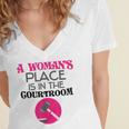 Lawyer Attorney Law School Graduation Female Women Women's Jersey Short Sleeve Deep V-Neck Tshirt