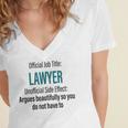 Lawyer Definition Quote Attorney Student Graduation Women's Jersey Short Sleeve Deep V-Neck Tshirt