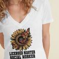 Licensed Masters Social Work Worker LMSW Graduation 2026 Women's Jersey Short Sleeve Deep V-Neck Tshirt