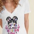 Lil Miss 1st Grade Grad Graduation Last Day Of 1st Grade Women's Jersey Short Sleeve Deep V-Neck Tshirt