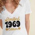 Limited 1969 Edition Retro Nostalgia Art Premium Women's Jersey Short Sleeve Deep V-Neck Tshirt