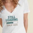 Still Loading Since 1999 Retro Tech Nostalgia Premium Tri-Blend Women's Jersey Short Sleeve Deep V-Neck Tshirt