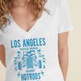 Los Angeles Hotrods Automotive Nostalgia Premium Tri-Blend Women's Jersey Short Sleeve Deep V-Neck Tshirt