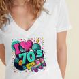 I Love The 70s Retro Cassette Roller Vinyl Disco Nostalgia Premium Tri-Blend Women's Jersey Short Sleeve Deep V-Neck Tshirt I Love The 70s Retro Cassette Roller Vinyl Disco Nostalgia Premium Tri-Blend Women's Jersey Short Sleeve Deep V-Neck Tshirt