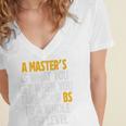 Master Degree When You Take Bs To New Level Graduation Premium Women's Jersey Short Sleeve Deep V-Neck Tshirt